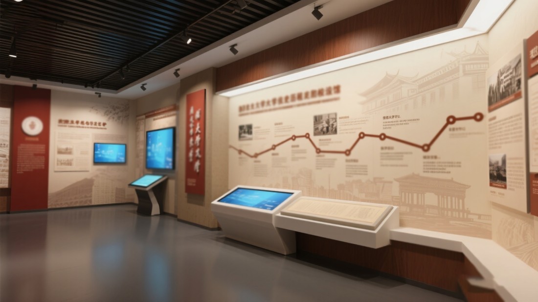 多媒體校史館展館展廳設(shè)計效果圖
